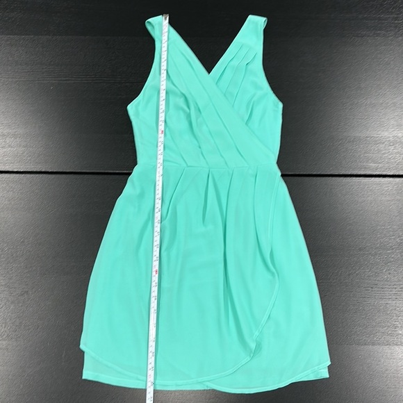 Tobi Robbin Egg Blue Wrap Effect Mini Dress - S - Picture 7 of 11